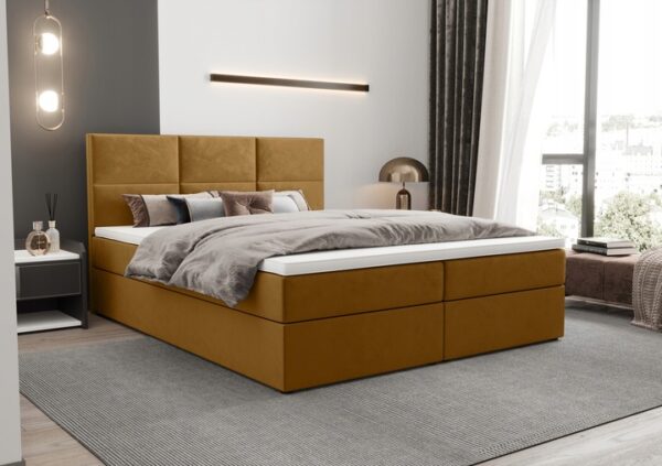 Łóżko kontynentalne Majorka 160x220 beżowe | kolor do wyboru - obrazek 4