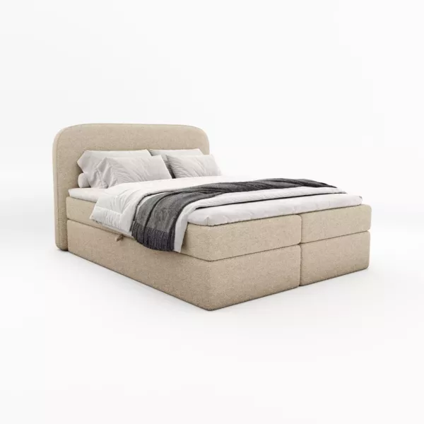 Łóżko kontynentalne Dreamo 180x220 beżowe | kolor do wyboru - obrazek 5