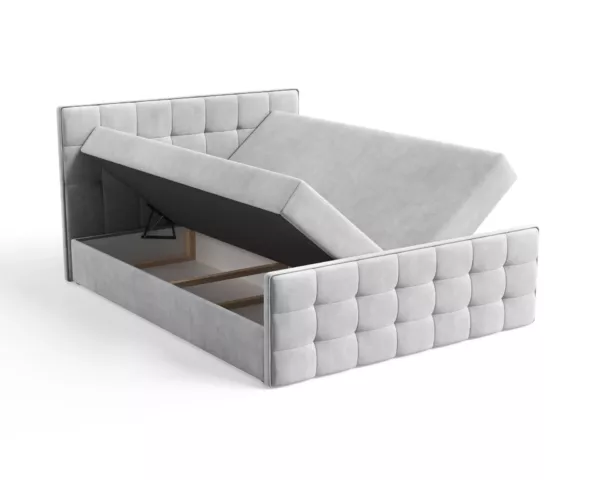 Łóżko kontynentalne VELIA | czarne | - obrazek 10