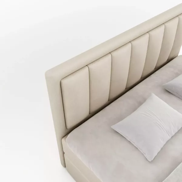 Łóżko kontynentalne SERENO | jasny beż | - obrazek 6