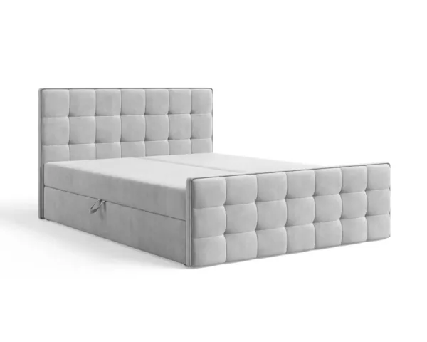 Łóżko kontynentalne VELIA | pudrowy róż | - obrazek 5